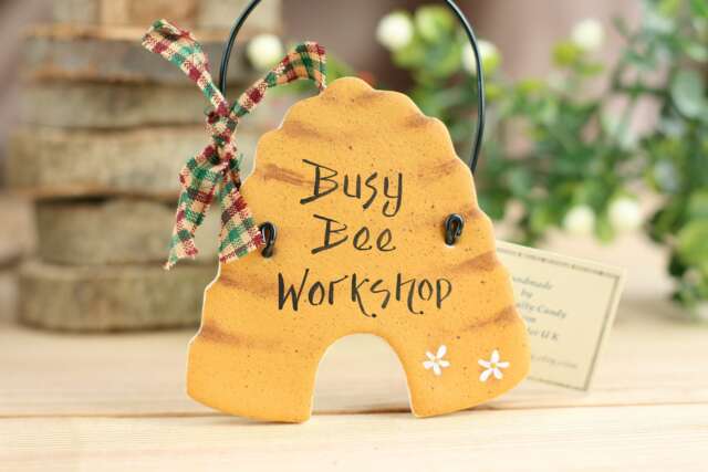 Personalised Bee Hive Wall Hanging Ornament, New Home Gift, Hall Decoration, Lovers Our First Home, Busy Bee Hive, Bumble Hive - image 1