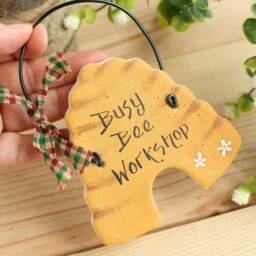 Personalised Bee Hive Wall Hanging Ornament, New Home Gift, Hall Decoration, Lovers Our First Home, Busy Bee Hive, Bumble Hive - thumbnail 2