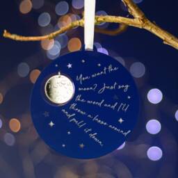 Night Sky Wonderful Life Quote Christmas Tree Ornament. Perfect Secret Santa Gift For The Movie Fan