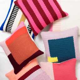 Colorful Handwoven Cushion Cover 16??16??? - Boho Throw Pillow, Handmade Woven - thumbnail 3