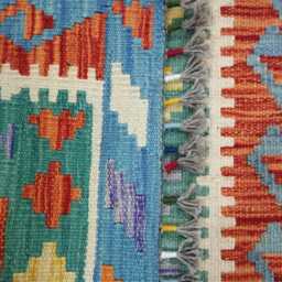 Runner Rug Classic, Handmade Artisan Afghan Turkish, Scandinavian, Navajo, Bohemian, Wool Flatweave Multicolour Kilim 195x73 cm - thumbnail 3