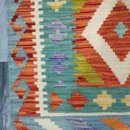 Runner Rug Classic, Handmade Artisan Afghan Turkish, Scandinavian, Navajo, Bohemian, Wool Flatweave Multicolour Kilim 195x73 cm - thumbnail 4