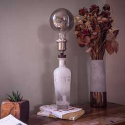Mermaid White Vodka Bottle Light - Limited Edition, Salt Lamp, Quirky Cool Gift Decor, Weird Gift, Unusual - thumbnail 1