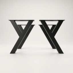 Metal Table Legs Y-Shaped , Industrial & Modern Design, Carbon Steel Desk Or Dining Supports - Y8080 - thumbnail 2