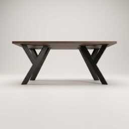 Metal Table Legs Y-Shaped , Industrial & Modern Design, Carbon Steel Desk Or Dining Supports - Y8080 - thumbnail 1
