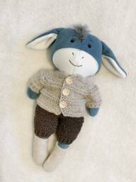 Donkey, Stuffed Animal, Christmas, Boy, Girl, Baby Shower Gift, Unique Toy, One Of A Kind, Handmade - thumbnail 1