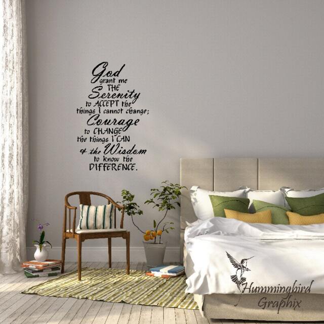 Serenity Prayer Wall Decal Inspirational Quote Vinyl Art - image 1