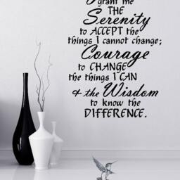 Serenity Prayer Wall Decal Inspirational Quote Vinyl Art - thumbnail 2