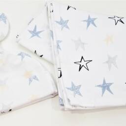 stars Baby Swaddle Set - Swaddling Blanket & Knot Hat - thumbnail 4