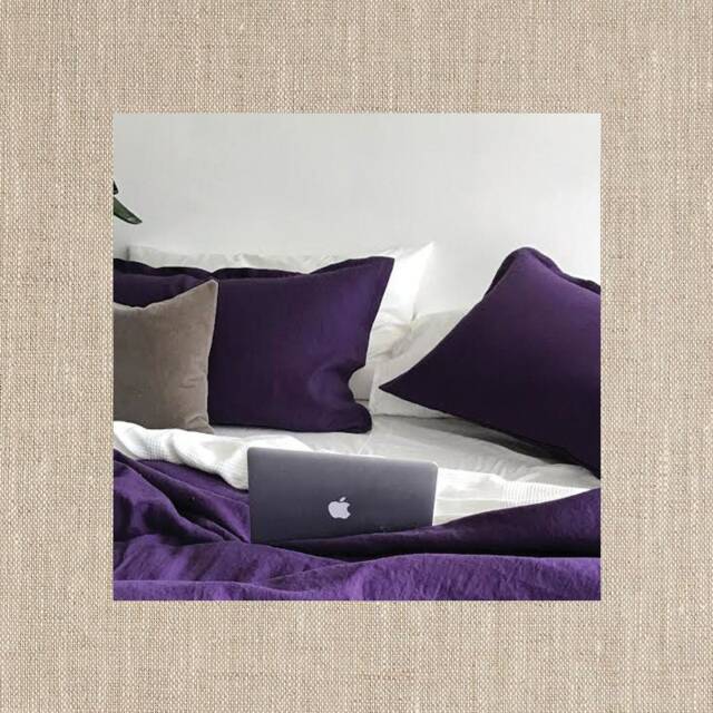 Pair Of Natural Beauty Linen Shams - A Set Two Sham Covers Modern Tailored Bedding Made To Order in The Usa - image 1