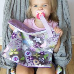Lavender Bird Pacifier Blanket - thumbnail 2