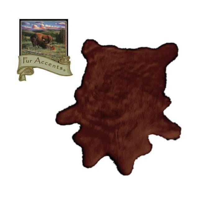 Faux Fur Area Rug - Shaggy Deer Skin Pelt, Usa Handmade - image 1
