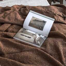 Extra Large Waffle Blanket - Soft Super King Xl Bed Cover Linen-Cotton Blend Coverlet Linen Quilt UK Eu Bedspread - thumbnail 3