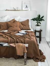 Extra Large Waffle Blanket - Soft Super King Xl Bed Cover Linen-Cotton Blend Coverlet Linen Quilt UK Eu Bedspread - thumbnail 1