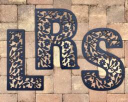 Wooden Monogram Letter, Floral Initial, Custom Alphabet Nursery Wall Hanging, Wood Name Sign, Shower, Baby, Dorm, Housewarming, Gift - thumbnail 1