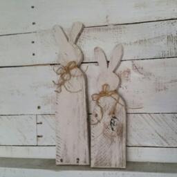 Easter Bunny/Easter Decor/Rustic Easter/Baby Shower Decor/Nursery Decor/Baby Room Decor/Wood Bunny/Spring Decor/ Farmhouse/Rabbit - thumbnail 1