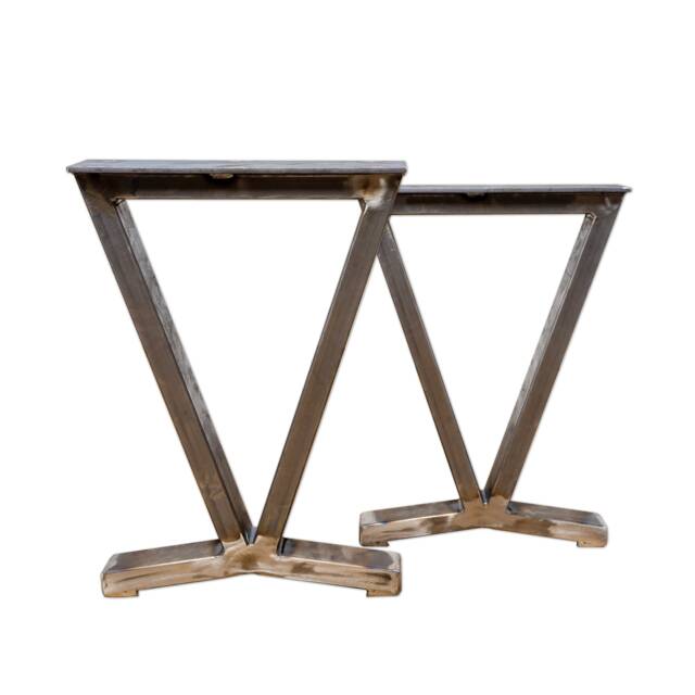 Goblet Industrial Steel Bench Legs - Pair - image 1
