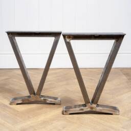 Goblet Industrial Steel Bench Legs - Pair - thumbnail 2