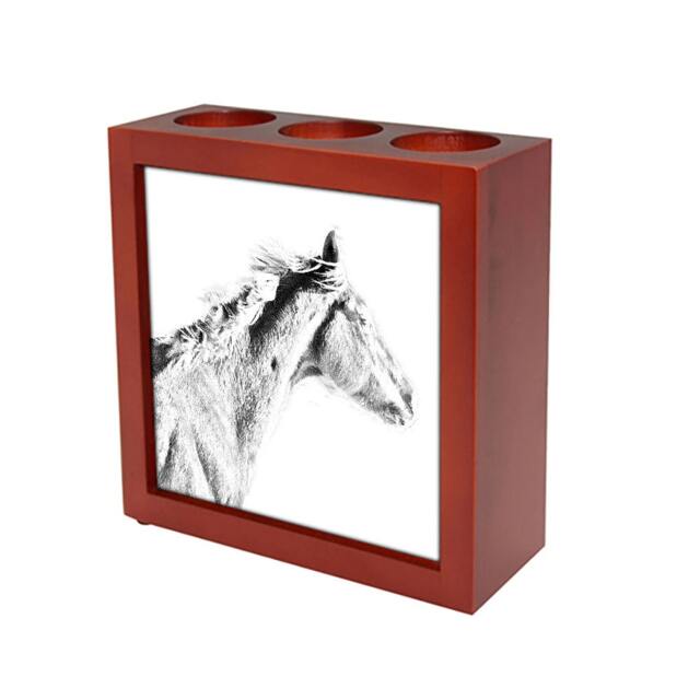 Thoroughbred - Wooden Stand For Candles/Pens With The Image Of A Horse New Collection - image 1