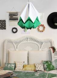 Lampshade For Living Room - Origami Pendant Light Handmade in Paper - thumbnail 1