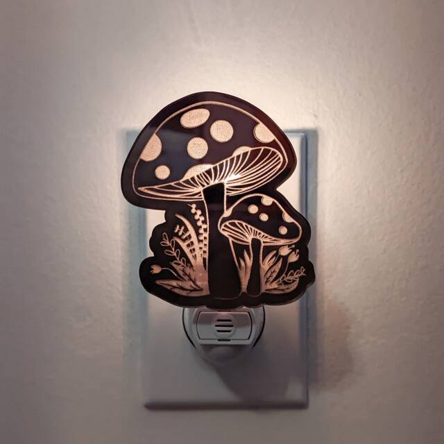 Mushroom Mirrored Acrylic Night Light - image 1