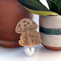 Mushroom Mirrored Acrylic Night Light - thumbnail 2