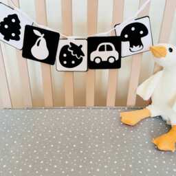 Black & White Baby Cards - High Contrast Sensory For Newborns - Montessori Visual Stimulation Toy Shower Gift - thumbnail 2