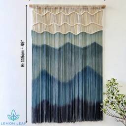 Large Ombr?? Macrame Wall Hanging Geometric Fiber Art Tapestry - thumbnail 3