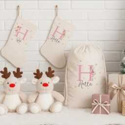 Personalised Fairy Ballerina Christmas Stocking & Sack - Custom Santa Gift Bag With Name - Girls' Festive Present - thumbnail 3