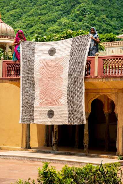 Reversible Cotton Quilt, Indian Hand Block Printed Bedspread, Soft Summer Blanket, All-Season Comforter - image 1