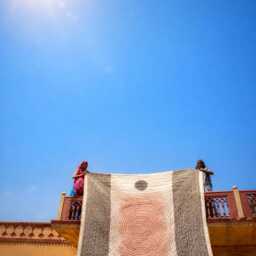 Reversible Cotton Quilt, Indian Hand Block Printed Bedspread, Soft Summer Blanket, All-Season Comforter - thumbnail 4