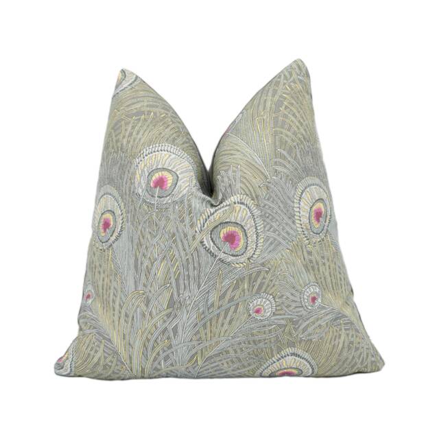 Liberty Art - Hera Opal Stunning Peacock Feather Handmade Cushion Cover Throw Pillow Home D??cor - image 1