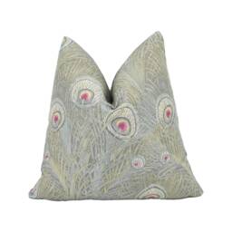 Liberty Art - Hera Opal Stunning Peacock Feather Handmade Cushion Cover Throw Pillow Home D??cor - thumbnail 1