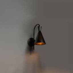 Italian Bedroom Sconce Lighting, Mid Century Brass Wall Sconce, Modern Bedside Light, Unique Handmade Indoor Lamp - thumbnail 2