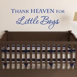 Thanks Heaven For Little Boys Boy Room Kid Baby Nursery Large Wall Decal Art Letters Vinyl Lettering Quote Sticker Decoration Decor - 111 - thumbnail 2