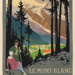 Mont Blanc Chamonix Poster Vintage French Resort Travel Print - thumbnail 2