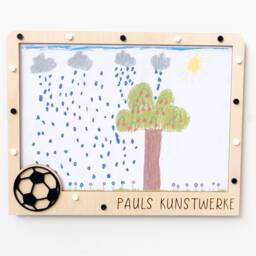 Children's Changing Wooden Picture Frame For Artwork, Painting Pictures A4 Diy Birthday Christmas Gift Personalized With Name - thumbnail 3