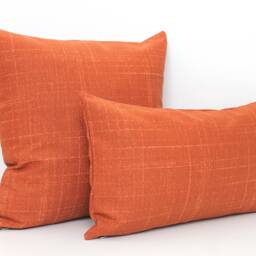 Burnt Orange Linen Look Pillow Covers - All Sizes Modern Print Throw Boho Pillow, Home Gifts For You - thumbnail 3
