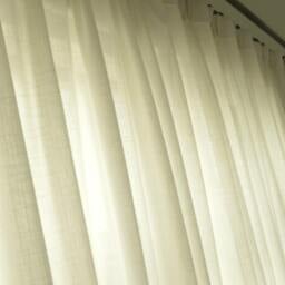 A Pair Of Linen Sheer Curtains, Sheer Curtain Panels, Shabby Chic Window White Curtain - thumbnail 2