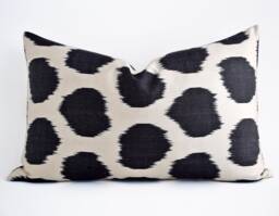 Black Designer Pillows, Decorative Pillows For Sofa, Decorative Bed, Pink, Lumbar Pillow, Pillow Cover, Pillow Case - thumbnail 1