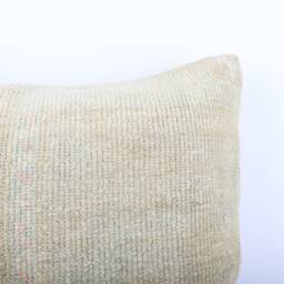 Vintage Turkish Kilim Pillow Cover Handwoven Wool, 18x18 - thumbnail 3