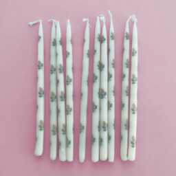 Pink Gillyflower Tapered Candles - x10