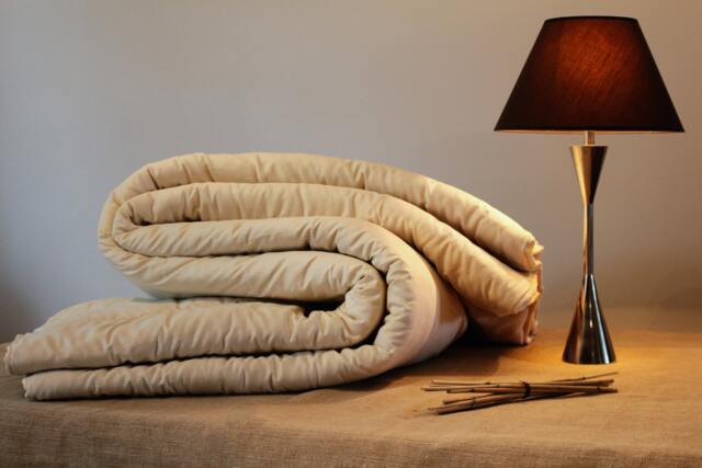 Wool Blanket For Rustic Or Dorm Bedding, Extra Warm Duvet - Us Duty Paid - image 1
