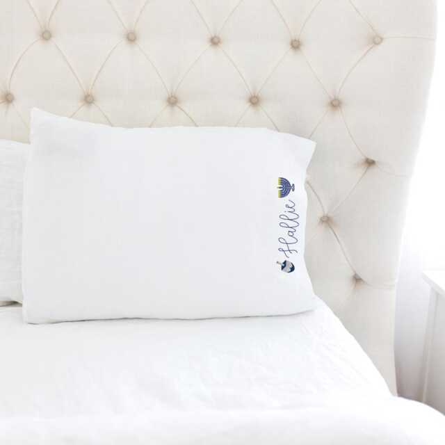 Personalized Hanukkah Pillowcase For Kids Custom Embroidered Toddler Pillow Bed - image 1