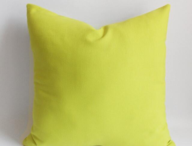 Fresh Green Cotton Throw Pillow Cover 18x18 Decorative - image 1