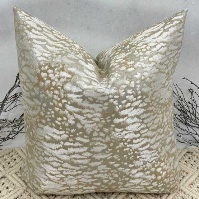 Luxury Champagne Tiger Print Scatter Cushions Designer Fabrics New Home Sofa - Style 147 - image 1