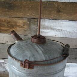 Vintage 5 Gallon Oil Can Pendant Light - thumbnail 2