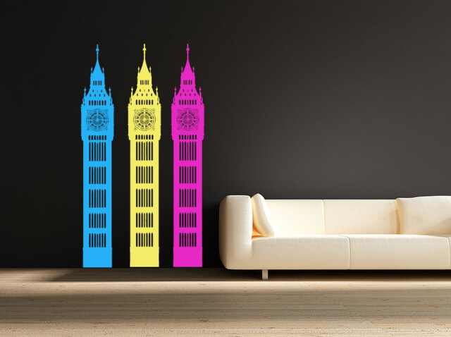 Big Ben Wall Decal London Sticker United Kingdom England Decor - image 1