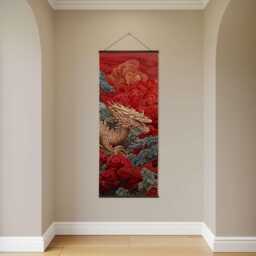 Chinese Dragon Tapestry - Wall Hanging Unique Art - thumbnail 2