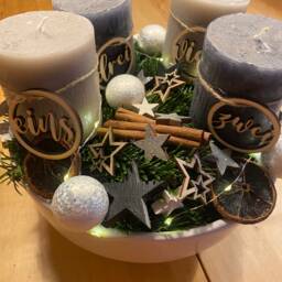 Number Pendant Advent Wreath - Decorative Wood - thumbnail 2